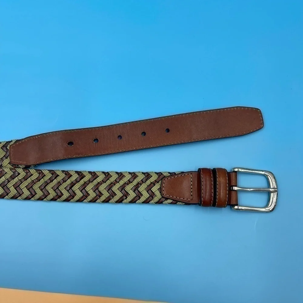 Genuine Leather Braided Mens Belt